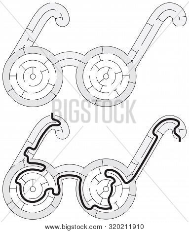 Eyeglasses Maze Maze Vector &amp; Photo (Free Trial) | Bigstock