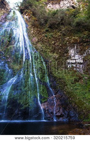 Thac Tinh Yeu Waterfall Which Lies Within Hoang Lien National Park Near Sapa Vietnam Asia
