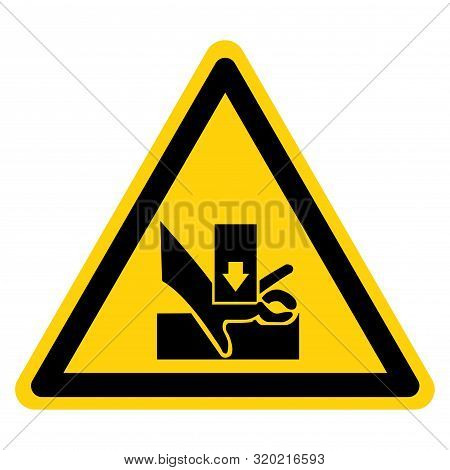 Beware You Hand When Using Silkscreen Symbol Sign, Vector Illustration, Isolated On White Background