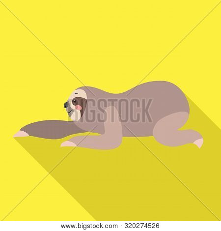 Sloth Move Icon. Flat Illustration Of Sloth Move Vector Icon For Web Design