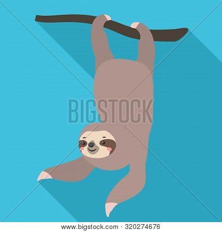 Sloth Foot Tree Icon. Flat Illustration Of Sloth Foot Tree Vector Icon For Web Design