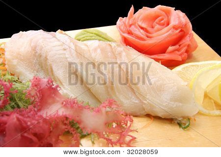 Sashimi Izumitai bir pano portre üzerinde