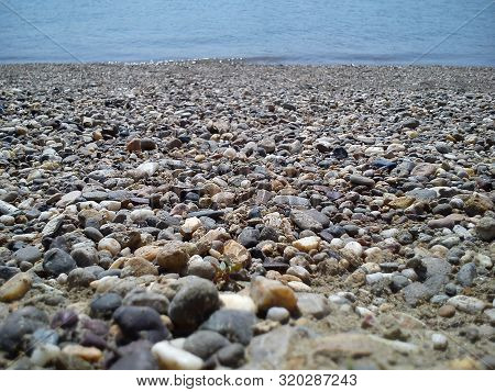 Stones Of Different Colors On The Beach