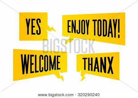 Speech Bubble. Set Of Colorful Cloud Talk Speech Bubble