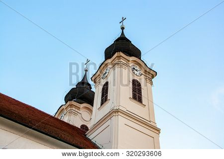 Tihany Peninsula On Lake Balaton In Hungary
The Most Famous Sight Is The Baroque Abbey Tihany, Found