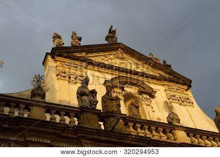 Salvator Church In Prague, Chezh Republic. Close Up