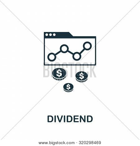 Dividend Vector Icon Symbol. Creative Sign From Passive Income Icons Collection. Filled Flat Dividen