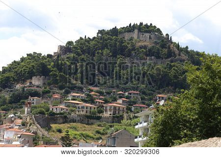 Lepanto, Greece - July 18, 2019: The Castle Overlooking The City
