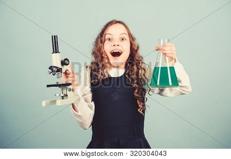 Inspire. Back To School. Child Study Bilogy Lesson. Discover Future. Science Research In Lab. Small 