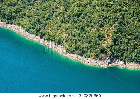 Summer View On Pivsko Lake In Montenegro, Europe