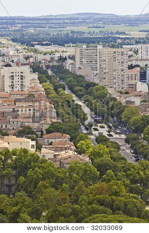 Veduta aerea di Nimes, Francia