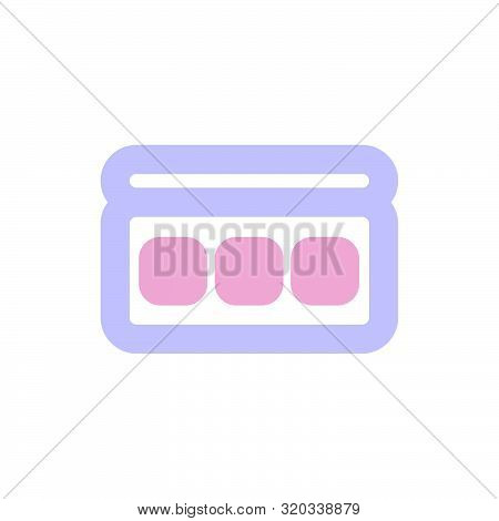 Flat Pink Purple Beauty Makeup Product Icon, Elegant Morandi Color Cosmetic Item, Fashion Accessorie