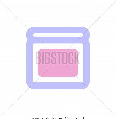 Flat Pink Purple Beauty Makeup Product Icon, Elegant Morandi Color Cosmetic Item, Fashion Accessorie