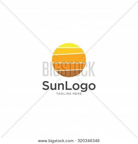 Sun Ilustration Logo Vector Icon Template Design