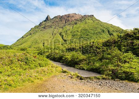 Soufriere volcano is the highest mountain in Guadeloupe, French department in Caribbean