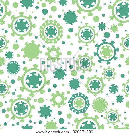 Rotavirus Seamless Pattern. Gastroenteritis Background. Stomach Flu Epidemic Backdrop. Editable Vect