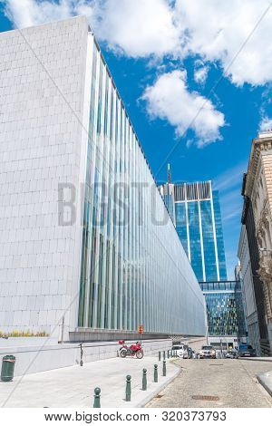 Brussels, Belgium - June 6, 2019: View Of Modern Buildings From Sqare Next To Congress Column In Bru
