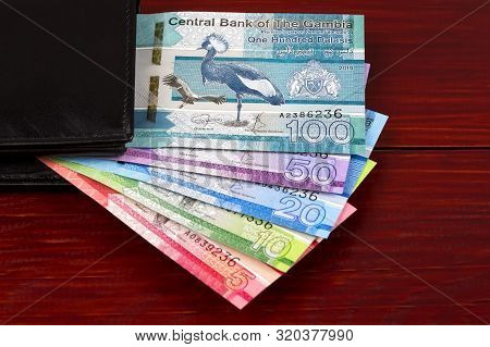 New Series Of Gambian Dalasi In The Black Wallet