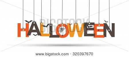 Halloween. The Inscription Of Colored Letters For The Feast Of All Saints.
