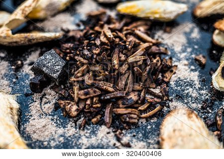 Popular Indian And Asian Mukhwas Or Mouth Freshener I.e. Aam Ki Ghuthli Ka Mukhwas Consisting Of Ghe