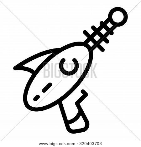 Blaster Gun Icon. Outline Blaster Gun Vector Icon For Web Design Isolated On White Background