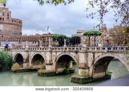 Italy, Rome - November 24, 2018: Castle Of The Holy Angel, Or Castel Santangelo