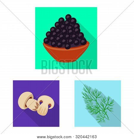 Vector Design Of Taste And Product Logo. Collection Of Taste And Cooking Stock Vector Illustration.