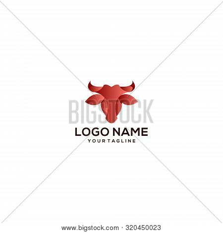 Abstract Bull Head Logo Design Vector Isolated