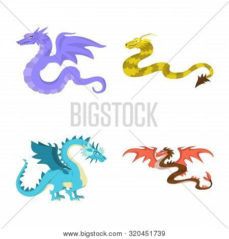 Vector Illustration Of Creature And Animal Sign. Set Of Creature And Medieval Stock Vector Illustrat