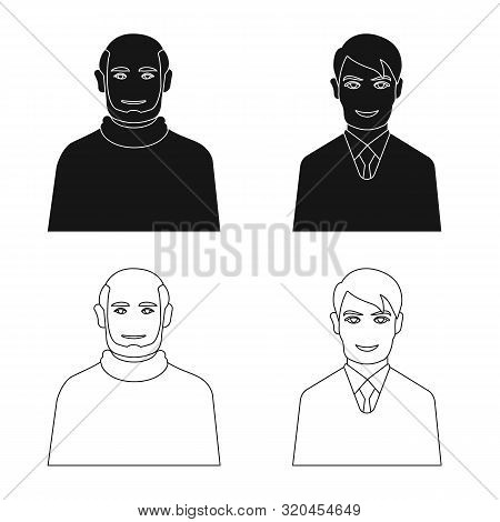 Vector Illustration Of Hairstyle And Profession Icon. Set Of Hairstyle And Character Stock Vector Il