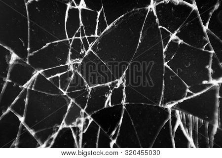 Broken Glass Texture. Abstract Of Cracked Phone Screen