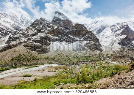 Himalayas mountains in Lahaul Valley, Himachal Pradesh