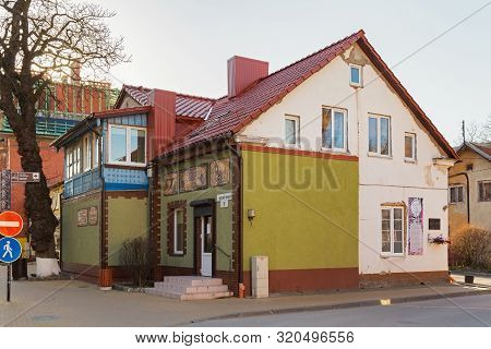 Zelenogradsk, Kaliningrad Region, Russia - April 02, 2019: Old Historic German Building On The Kuror