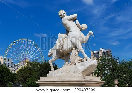 Paris, France - June 23, 2017: View Of The Marble Sculpture Nessus And Deianira (1892) By Laurent Ma