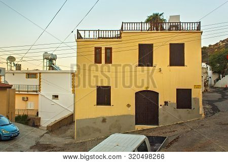 Bellapais, Cyprus - November 12, 2013: The House On The Bitter Lemons Street (aci Limon Sokak) Where