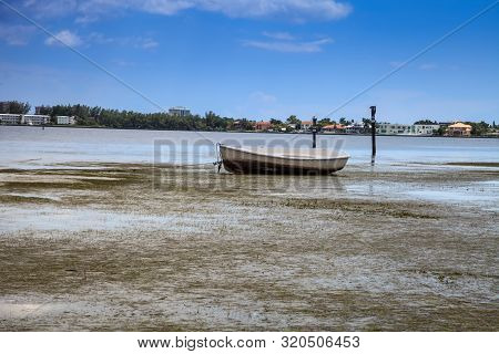 Dock And Loan Boat At Ken Thompson Park In Sarasota, Florida