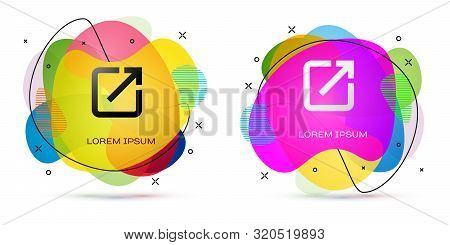 Color Open In New Window Icon Isolated On White Background. Open Another Tab Button Sign. Browser Fr