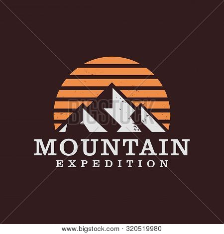 Mountain Creative Logo - Vector Illustration On A Light Background
