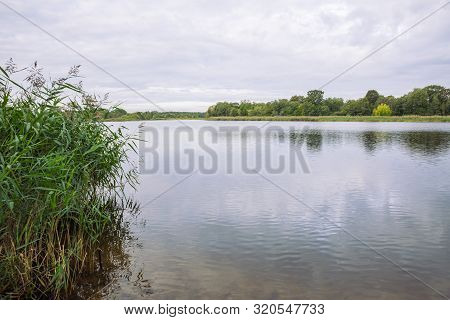 City Carnikava, Latvian Republic. Green Nature In Summer With River Gauja And Waves. Travel Photo. S