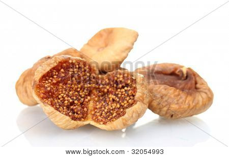 deliciosos higos secos, aislados en blanco