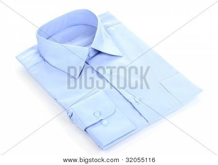Camicia blu uomo nuovo isolata on white