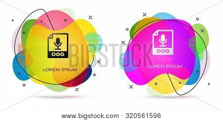 Color Ogg File Document. Download Ogg Button Icon Isolated On White Background. Ogg File Symbol. Abs