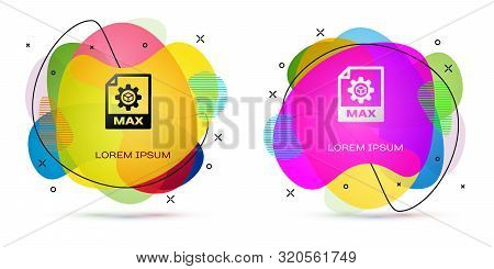 Color Max File Document. Download Max Button Icon Isolated On White Background. Max File Symbol. Abs