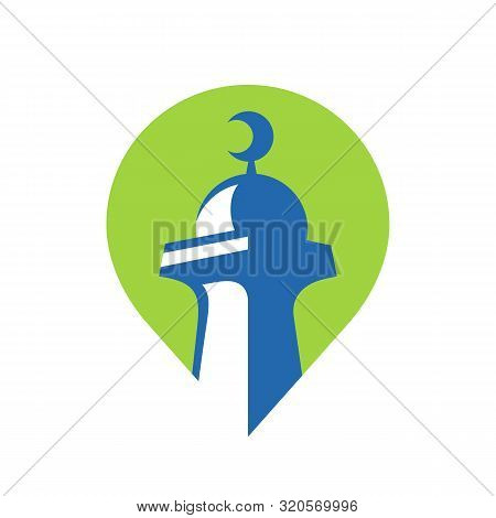 Simple Mosque Symbol, Minaret Adhan Tower - Vector
