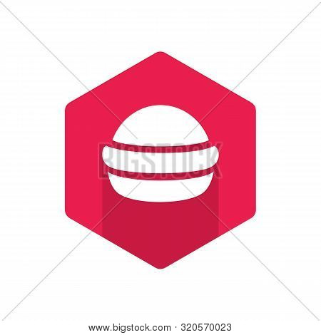 Abstract Burger Bun Icon, Creative Modern Fast Food Symbol - Vector