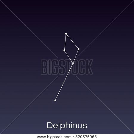 Delphinus Constellation As It Can Be Seen By The Naked Eye.