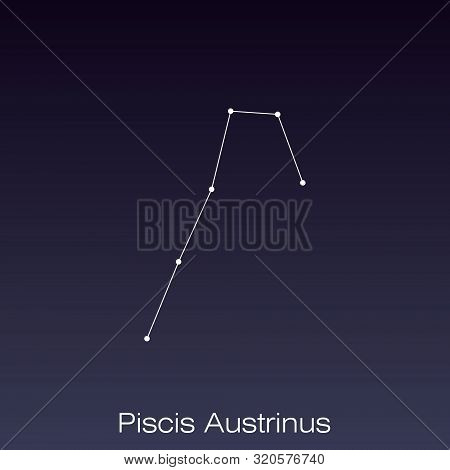 Piscis Austrinus Constellation As It Can Be Seen By The Naked Eye.