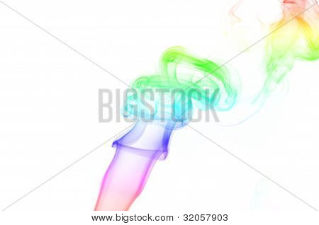 Arcobaleno colorato fumo