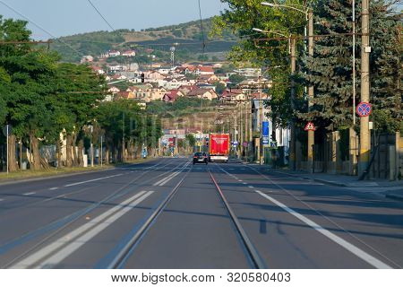 Bulevardul Muncii Street From Cluj-napoca On Sunday Morning