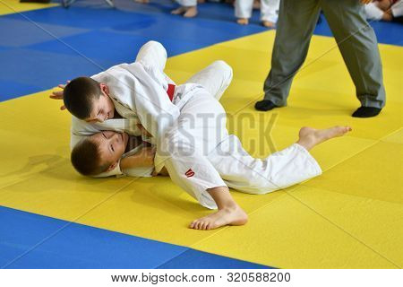 Orenburg, Russia - 05 November 2016: Boys Compete In Judo